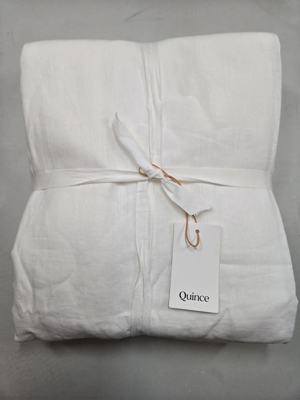 NWT QUINCE Set Of 2 48x108 European Linen Curtains White 0354